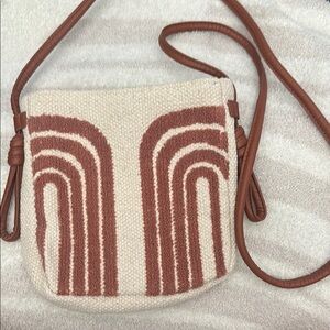 Universal Thread Cream and Brown Crossbody Bag